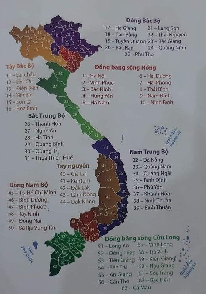 Tôi có thói quen lâu lâu lại lôi bản đồ Việt Nam