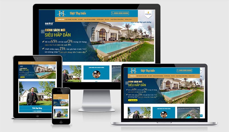 Thiết kế website bất động sản giá rẻ uy tín và chuyên nghiệp