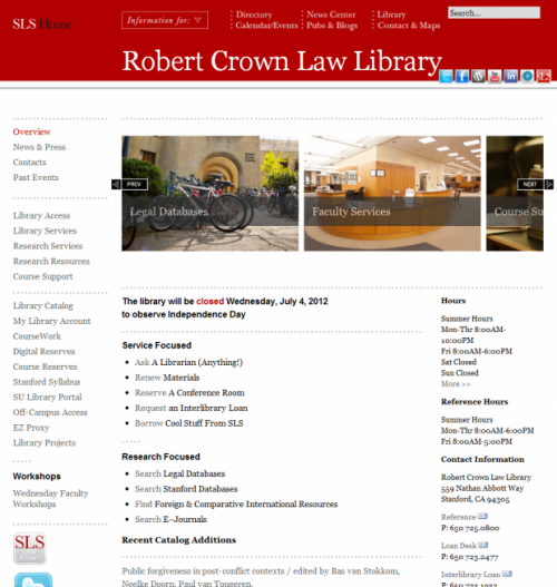 Robert Crown Law Library of Stanford Law School