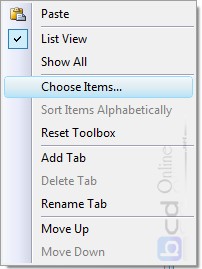 Choose Items cài đặt ajax control toolkit