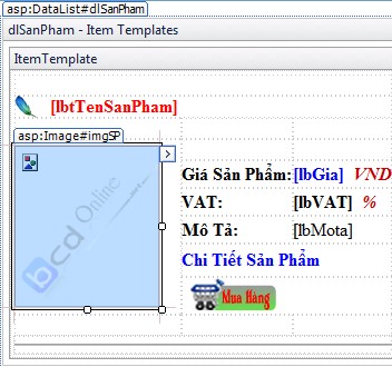 Edit giao diện DataList trong ASP Net