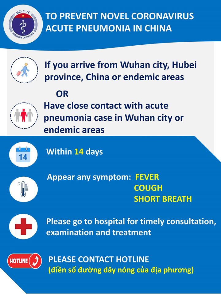 Tờ rơi phòng chống bệnh viêm đường hô hấp cấp do nCoV tại cửa khẩu được in ra 3 thứ tiếng (Việt/Anh/Trung).