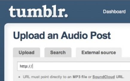 Sử dụng Soundcloud để giới thiệu sản phẩm âm nhạc của mình trên Tumblr