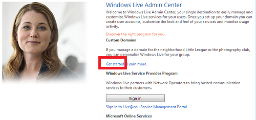 Hướng dẫn sử dụng Email theo tên miền với Windows Live Admin Center