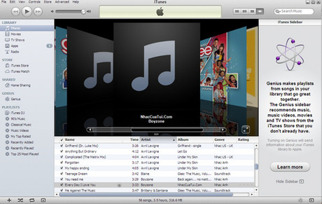 iTunes 11 được thiết kế thoáng và rộng rãi