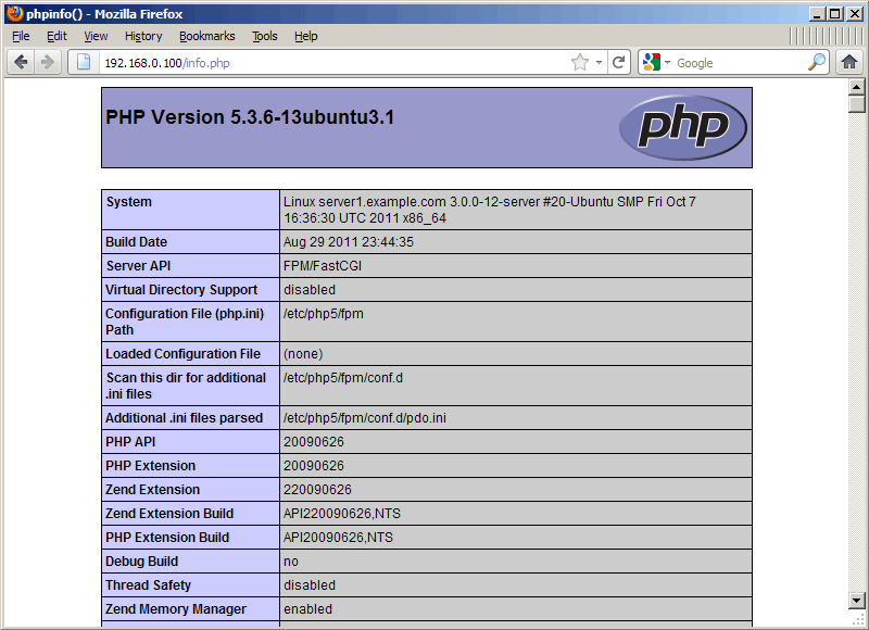 Cài đặt Nginx với PHP5, PHP-FPM và hỗ trợ MySQL trên Ubuntu 11.10