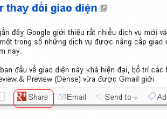 Google Reader Thêm Nút “Share”