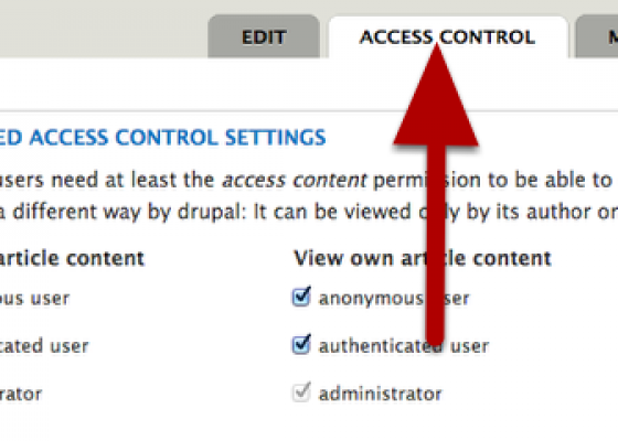 Quản lý hiện thị Drupal Nodes bằng content Access.module 