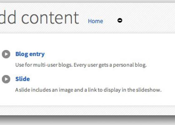 Hiding Content Types on the Add Content Page trong Drupal 7