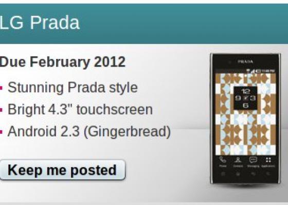 LG Prada 3.0 start selling in UK on february